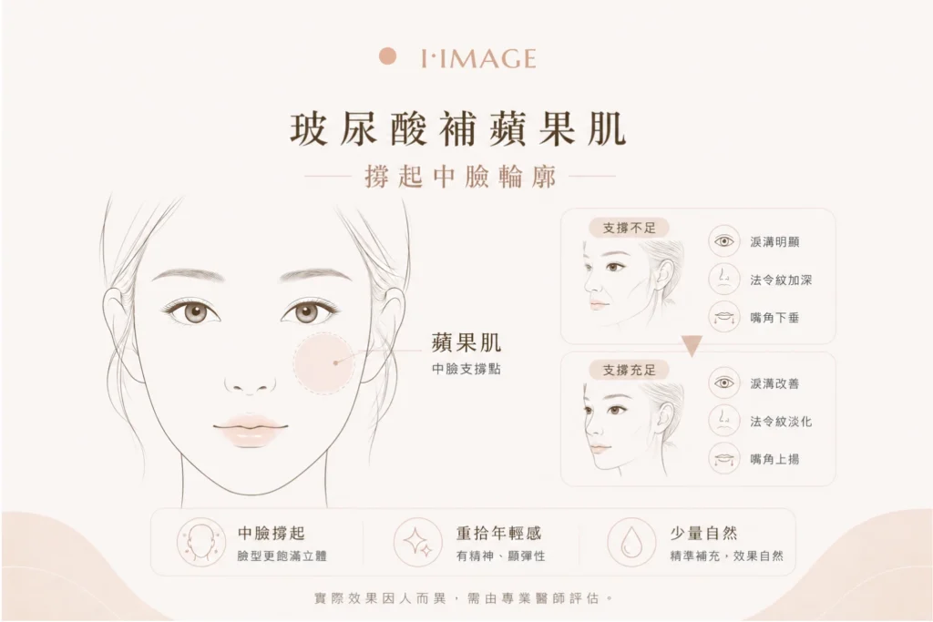 玻尿酸補蘋果肌撐起中臉輪廓