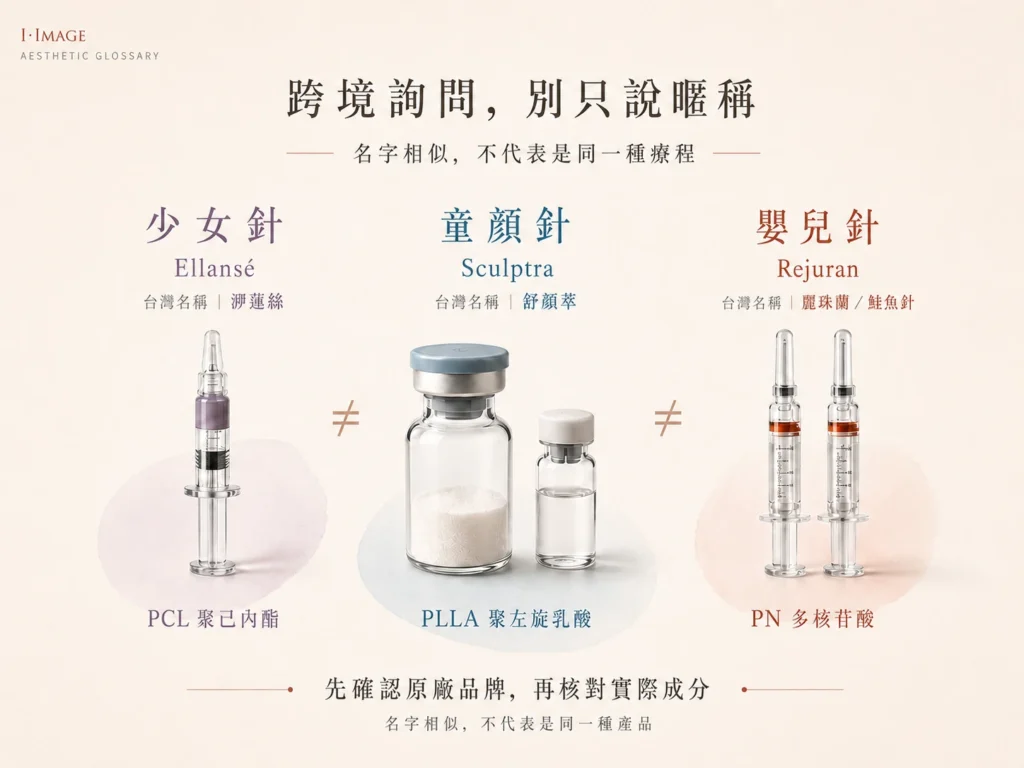少女針、童顏針、嬰兒針成分差異對照：PCL、PLLA 與 Rejuran 是三種不同產品